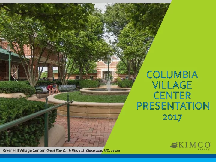 columbia village centers