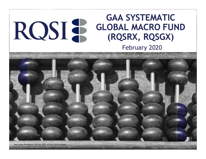 gaa systematic global macro fund rqsrx rqsgx