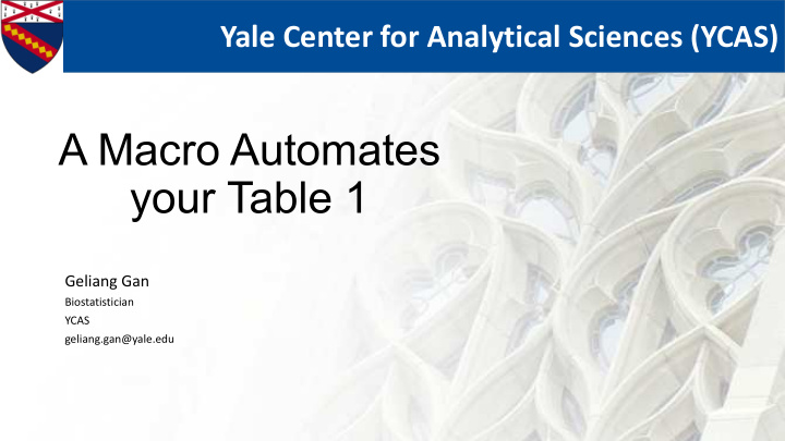 a macro automates your table 1
