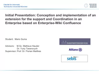 Initial Presentation: Conception and implementation of an  extension for the support and