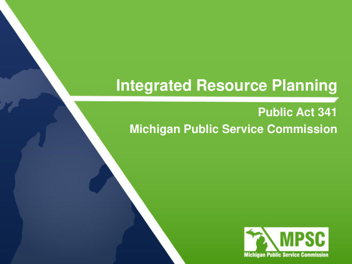 integrated resource planning