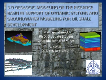 Ma#hew  Minnick    Ph  D.  Graduate  Student    Colorado  School  of