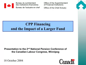 C  P  P  F  i  n  a  n  c  i  n  g  a  n  d  t  h  I  m  e  p  a  c  t  o  f  a  L  a  r  g  e  r