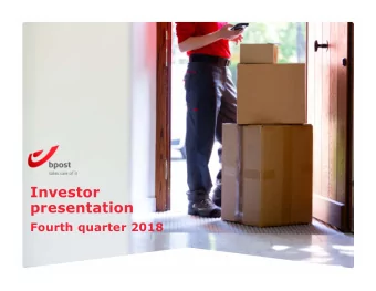 Investor  presentation  Fourth quarter 2018  March - April 2019  2  Investor presentation fourth