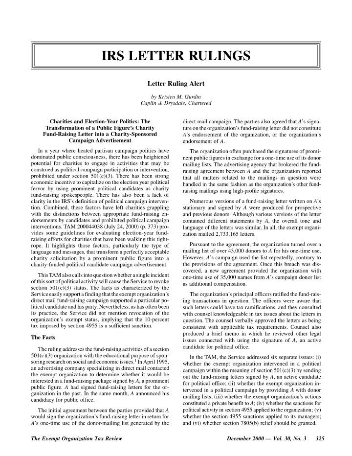 irs letter rulings