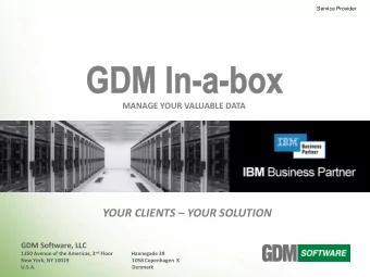 YOUR CLIENTS  YOUR SOLUTION GDM Software, LLC 1350 Avenue of the Americas, 2 nd Floor