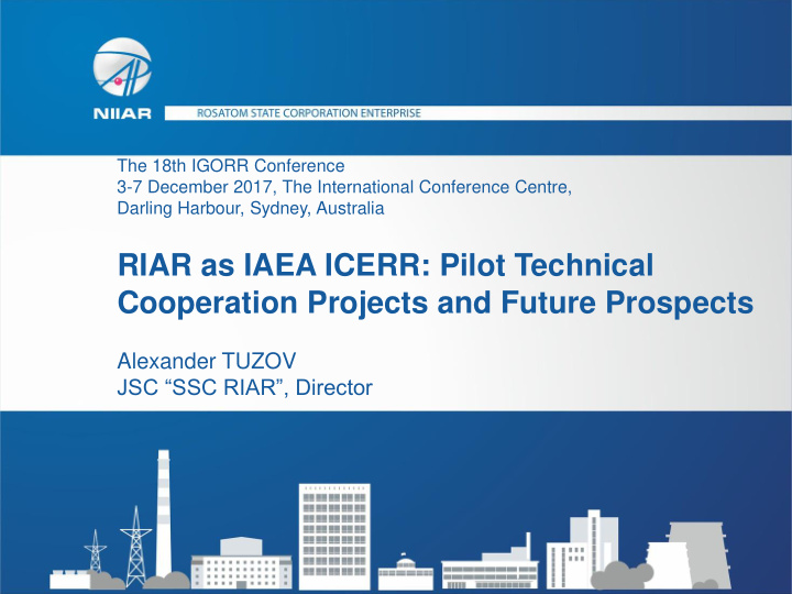 riar as iaea icerr pilot technical cooperation projects