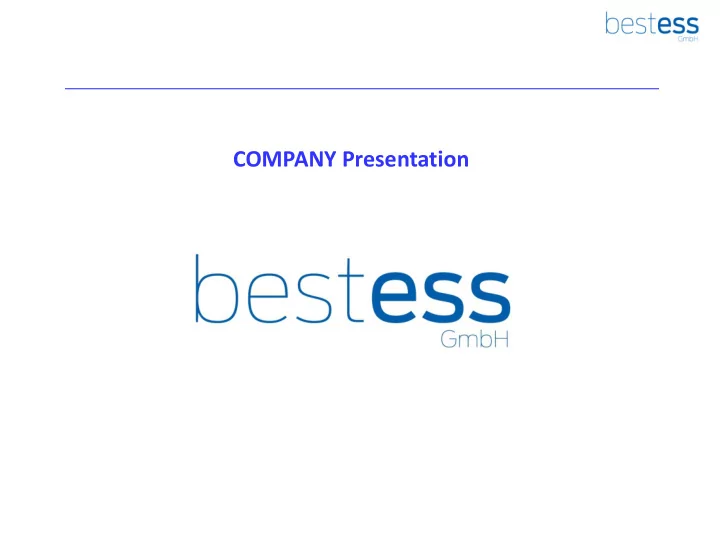 company presentation our experience for your success