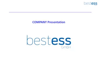 COMPANY Presentation  Our experience for your success   Individual Consulting !  Why you should