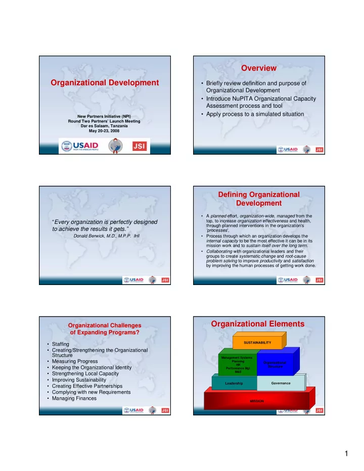 overview organizational development