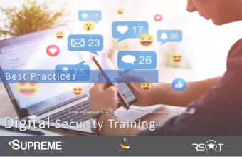 Digit  Digital al Se  Security  y Training  Topics Covered  Week 5  Week 1  Social Media