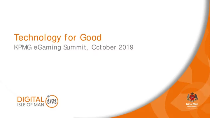 technology for good