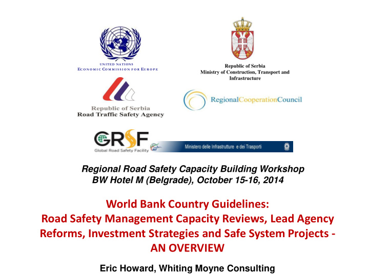 world bank country guidelines road safety management
