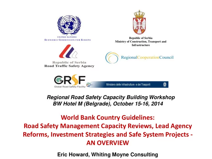 world bank country guidelines road safety management