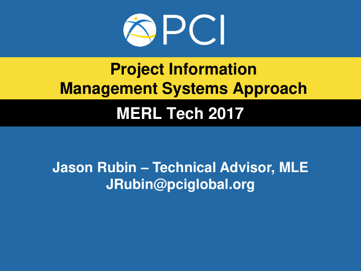 project information management systems approach merl tech