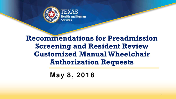 recommendations for preadmission screening and resident