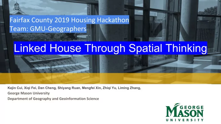 linked house through spatial thinking