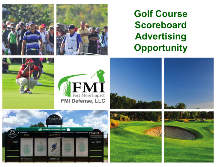 golf course scoreboard advertising opportunity