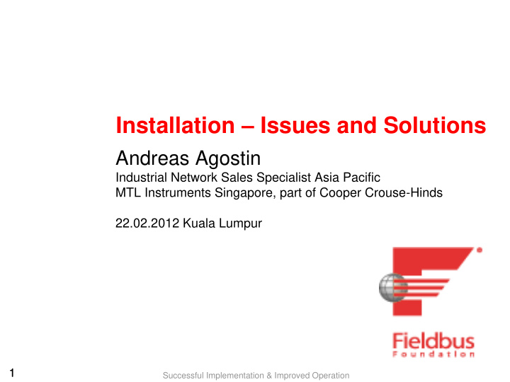 installation issues and solutions