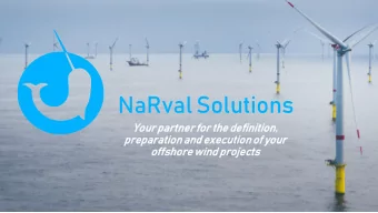 NaRval Solutions  Your  r part  rtner  ner for  r the defin  inition,  ition,  pre  reparatio