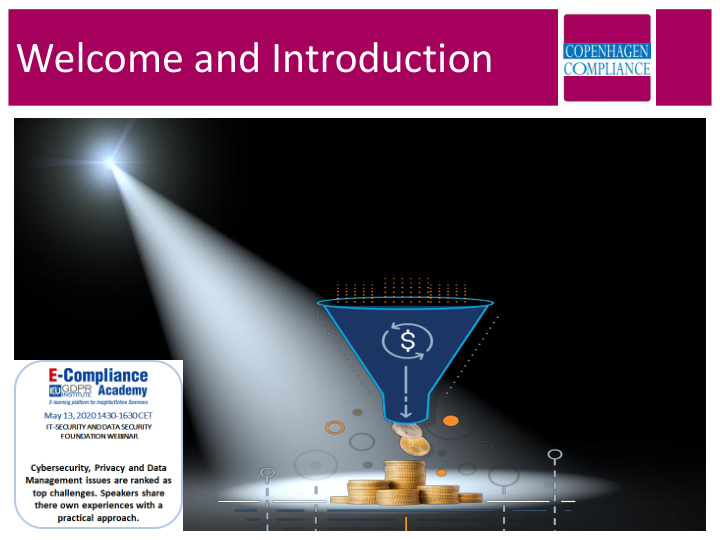 welcome and introduction online webinar 13th may 2020