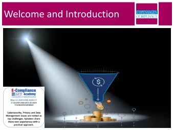 Welcome and Introduction  Online Webinar 13th May 2020  Kersi F. Porbunderwala, CEO,  The EUGDPR