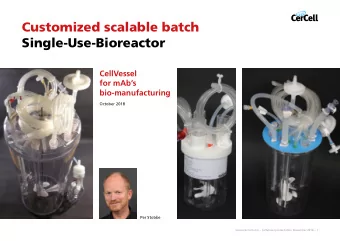 Customized scalable batch  Single-Use-Bioreactor  CellVessel  for mAbs  bio-manufacturing