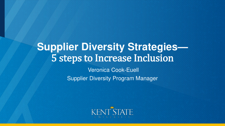 supplier diversity strategies 5 step eps t s to o incr