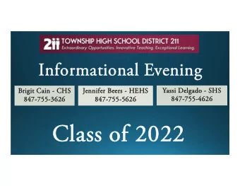 Class of 2022  Class of 2022  Tonight  nights Agenda  s Agenda  Enrollment P  llment Process