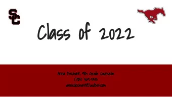 Class of 2022  Anna Dechant, 9th Grade Counselor  (785) 309-3513  anna.dechant@usd305.com  Topics