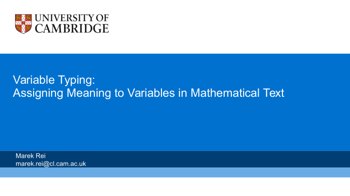 variable typing assigning meaning to variables in