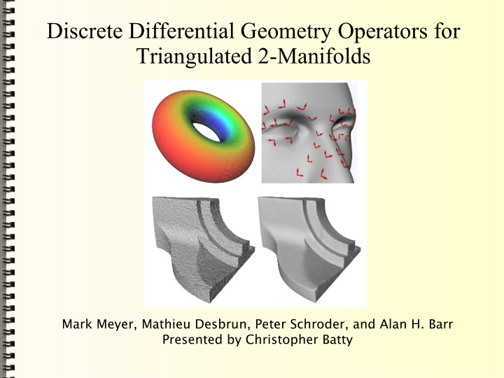 discrete differential geometry operators for triangulated