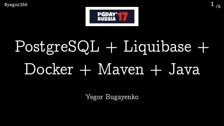 postgresql liquibase docker maven java