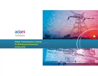 Adani Transmission Limited  FY 2019 Results Presentation  28 May 2019  1  Legal Disclaimer  The