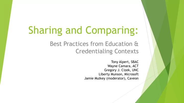 sharing and comparing