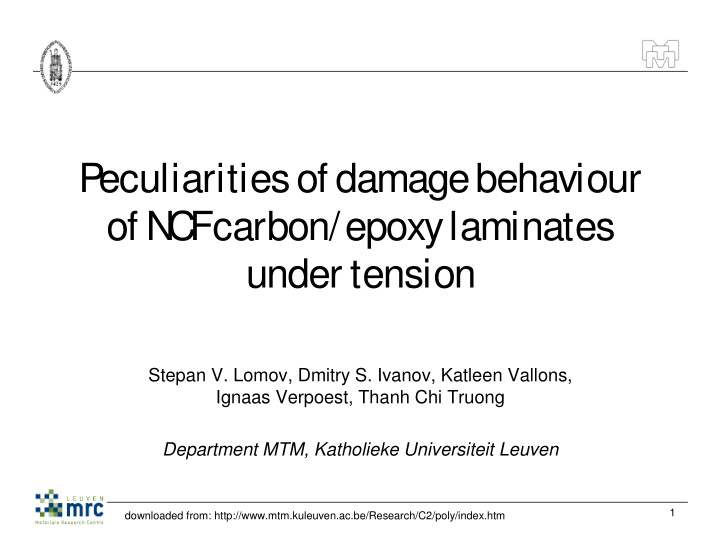 p eculiarities of damage behaviour of n c f carbon epoxy