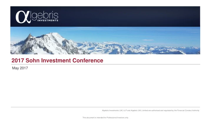 2017 sohn investment conference