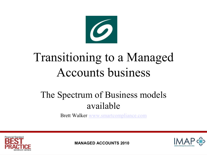 transitioning to a managed accounts business