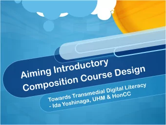 Aiming Introductory  Composition Course Design  y  c  a  r  e  t  i  L  l  a  t  i  g  i  D  l  a