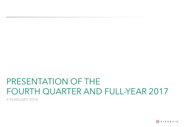 fourth quarter and full year 2017