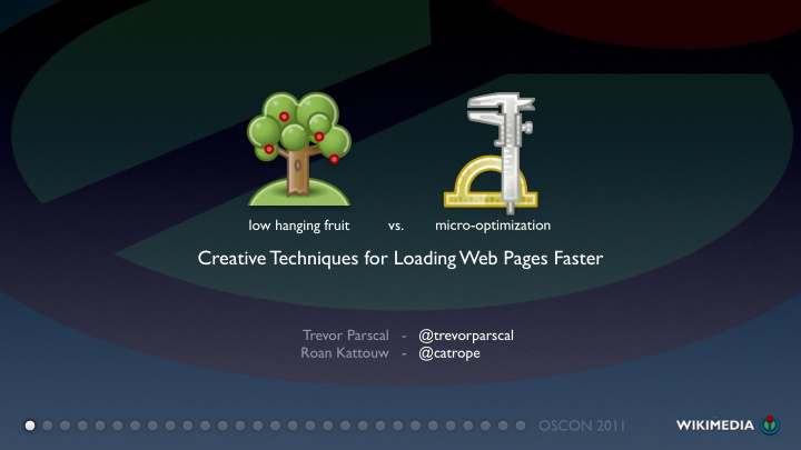 creative techniques for loading web pages faster