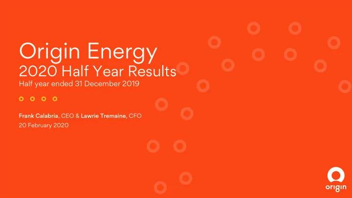 origin energy