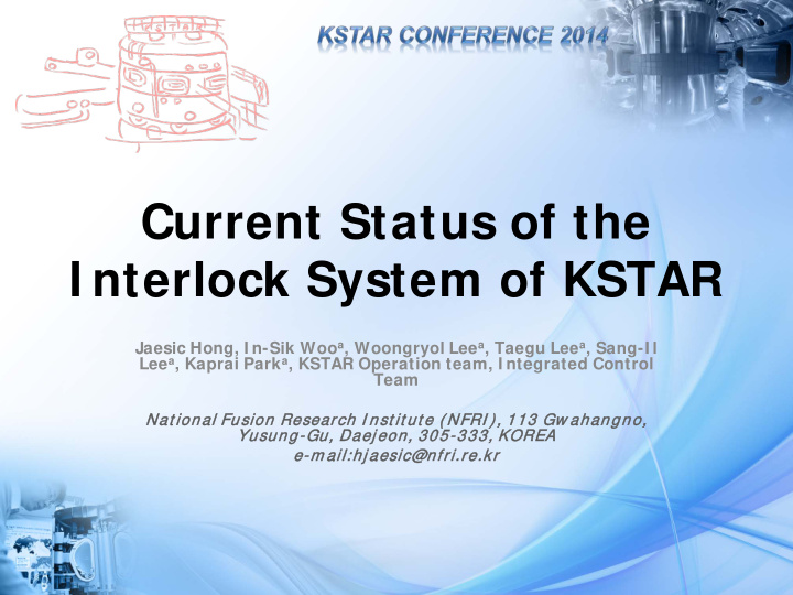 current status of the i nterlock system of kstar