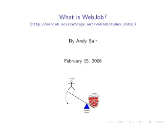 What is WebJob?  (http://webjob.sourceforge.net/WebJob/index.shtml)  By Andy Bair  February 15,