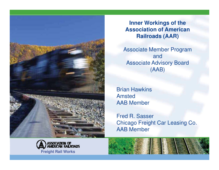 inner workings of the association of american railroads