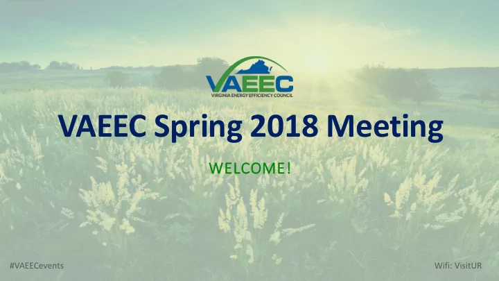 vaeec spring 2018 meeting