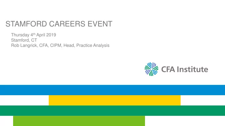 stamford careers event