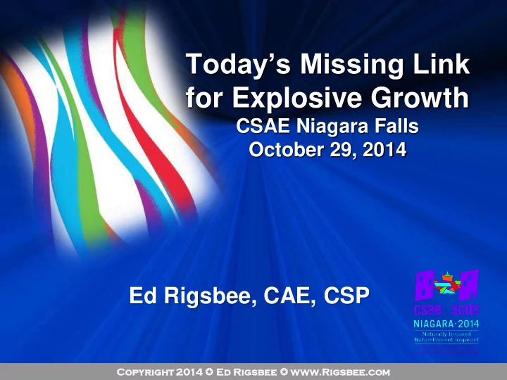 today s missing link for explosive growth