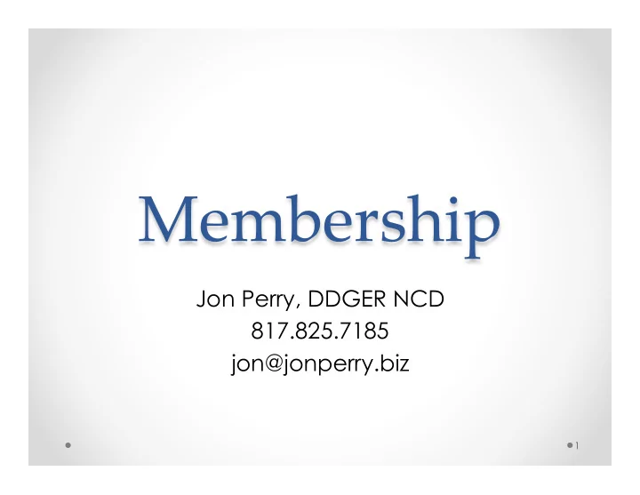 membership