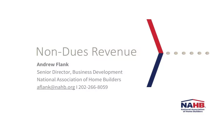 non dues revenue
